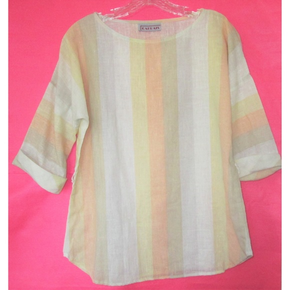 1980s vintage boho top size medium large shirt - Picture 3 of 5
